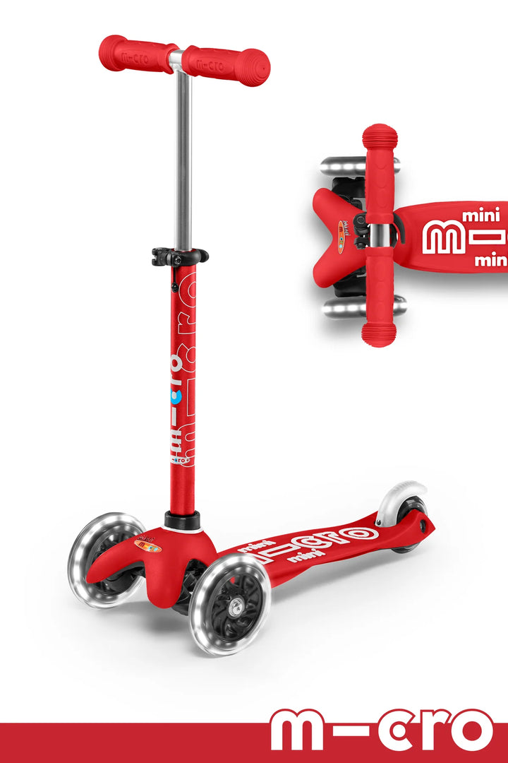 Micro Kids Mini Deluxe Led Scooter Ages 2-5 in Red