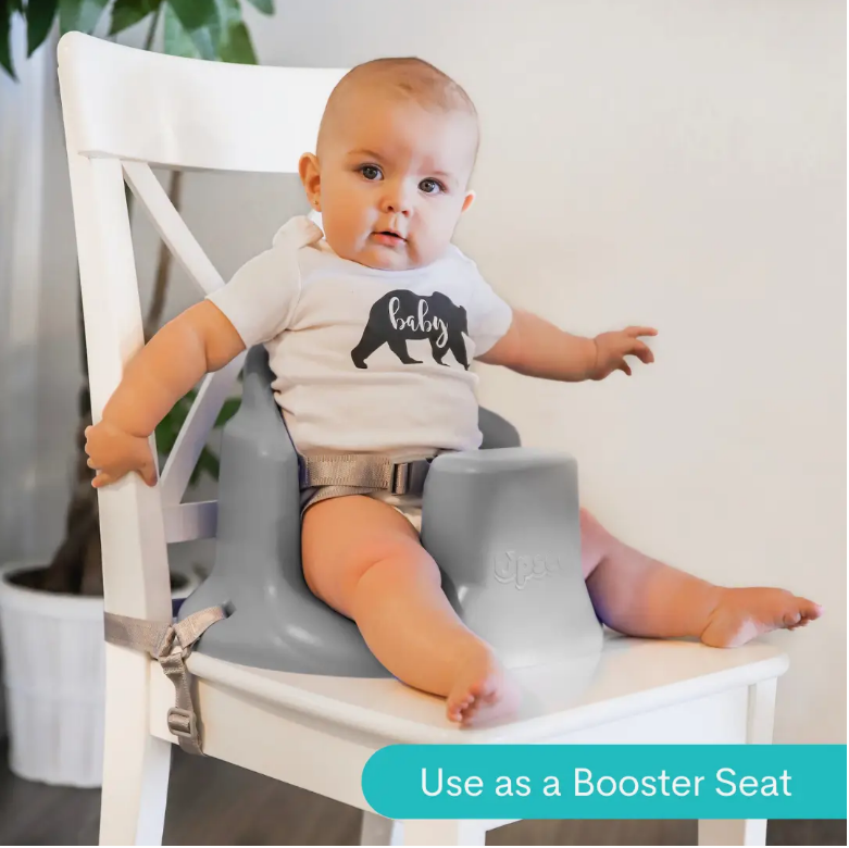 Head Support Upseat Baby Chair Booster Seat With Tray Developed