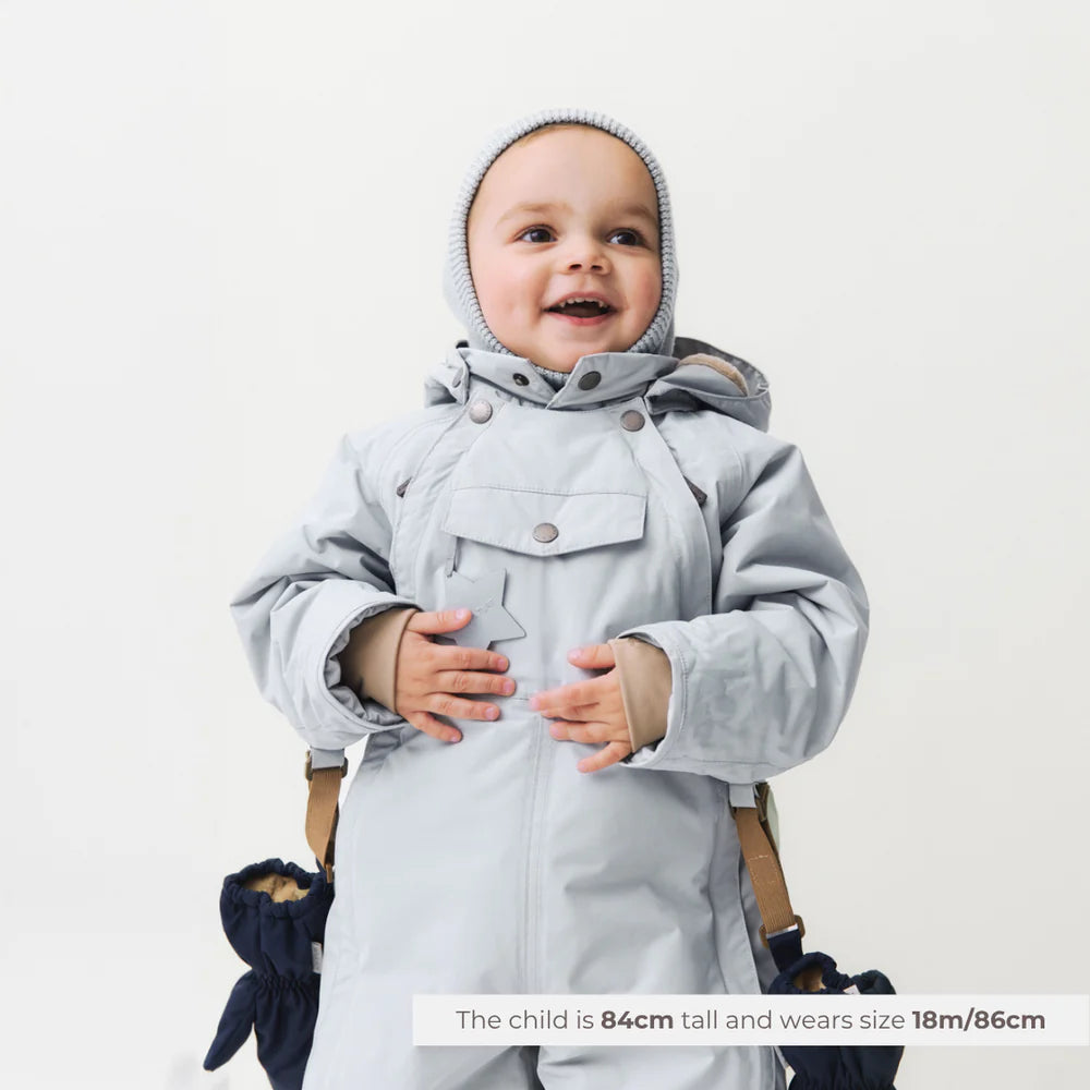 MINI A TURE Baby MATKEA Wool Light Hood - Puritan Grey