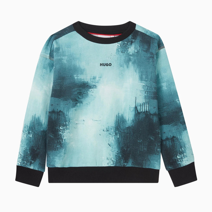 HUGO Kids Arty Allover Print Sweatshirt - 8Y