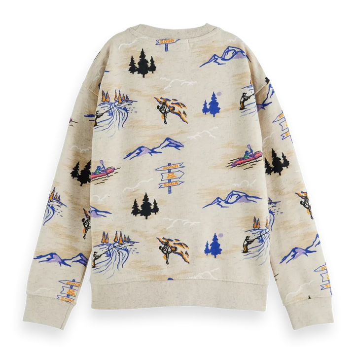 SCOTCH & SODA Kids Organic Cotton Crewneck Sweatshirt