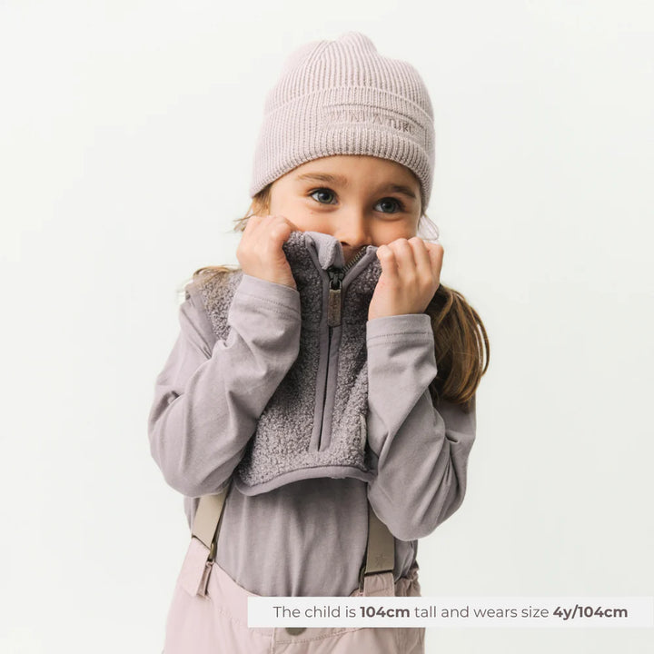 MINI A TURE Kids MATAKTON Teddyfleece Zip Neckwarmer - Zinc Purple