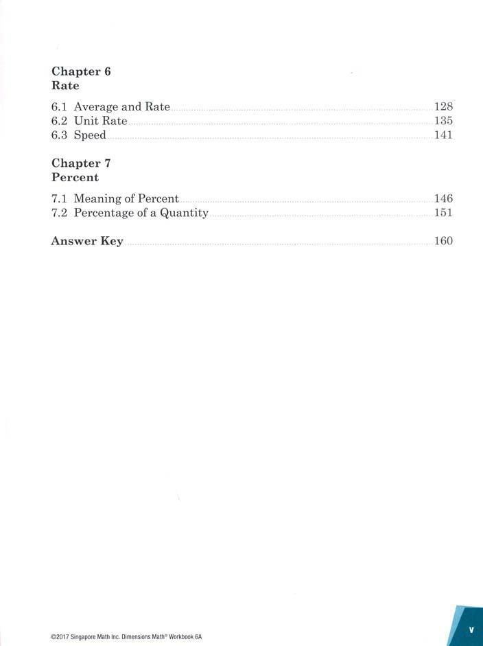 Singapore Math - Dimensions Math Workbook 6A