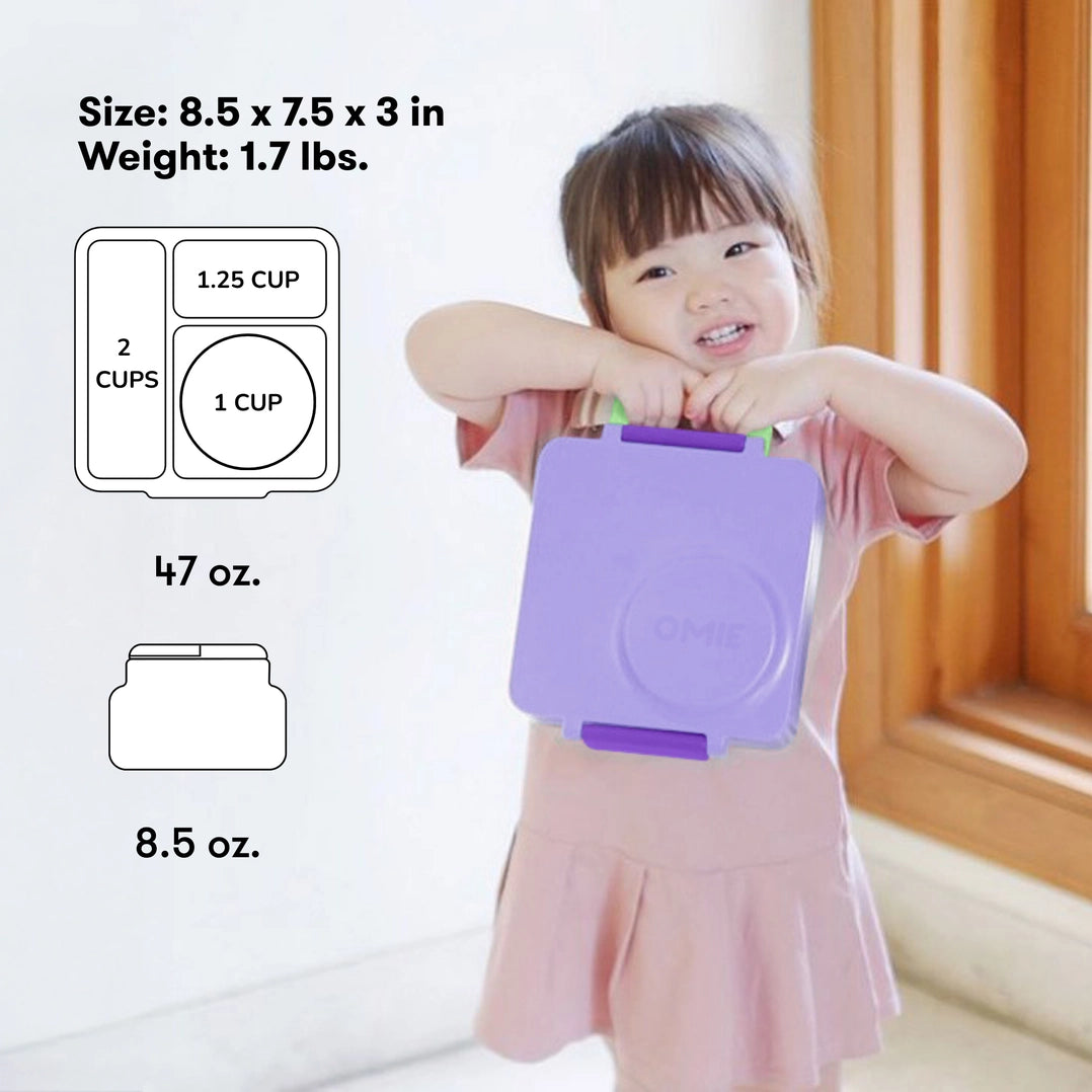 OmieBox Lunch Box - Lilac Purple 3-7Y