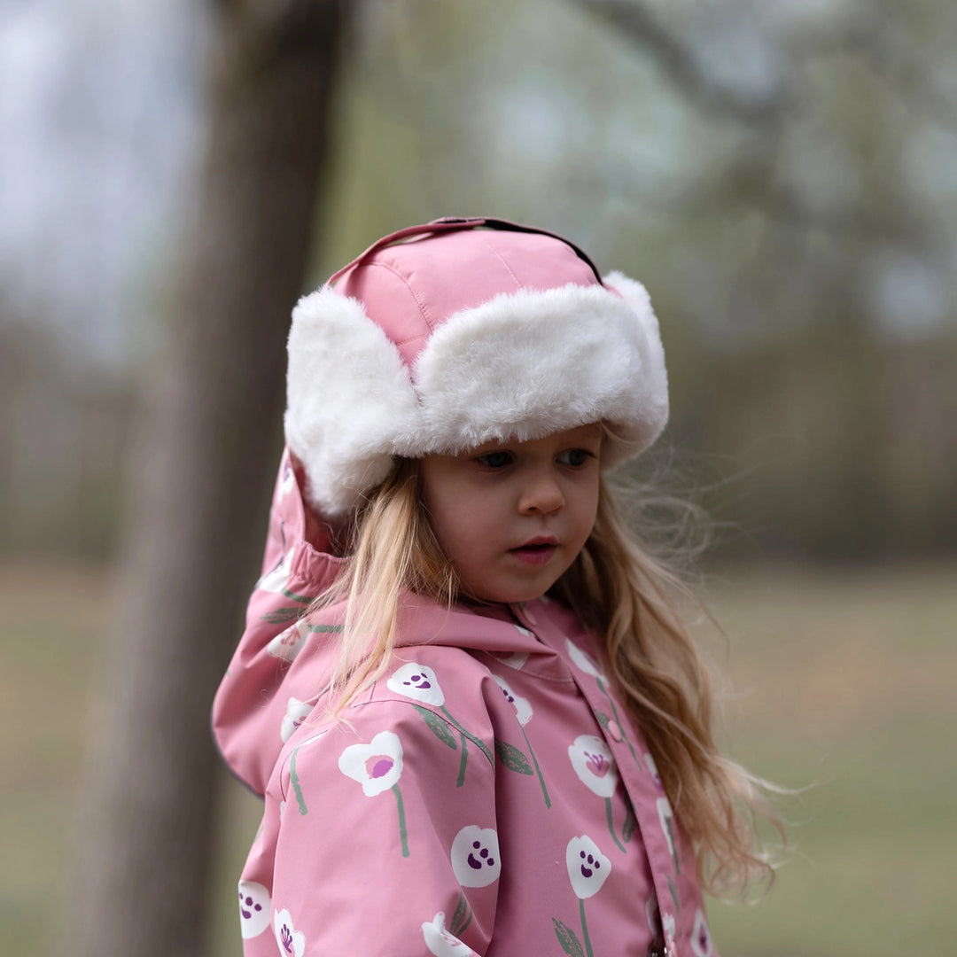 >Jan & Jul Kids Toasty-Dry Trapper Hat - Dusty Pink