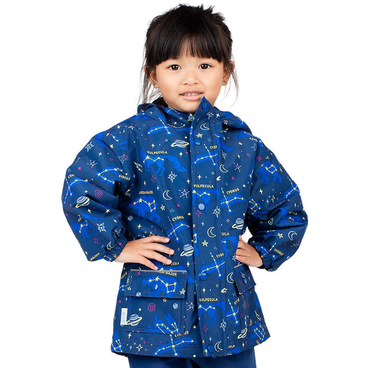 Jan & Jul Kids Cozy-Dry Waterproof Jacket - Constellations