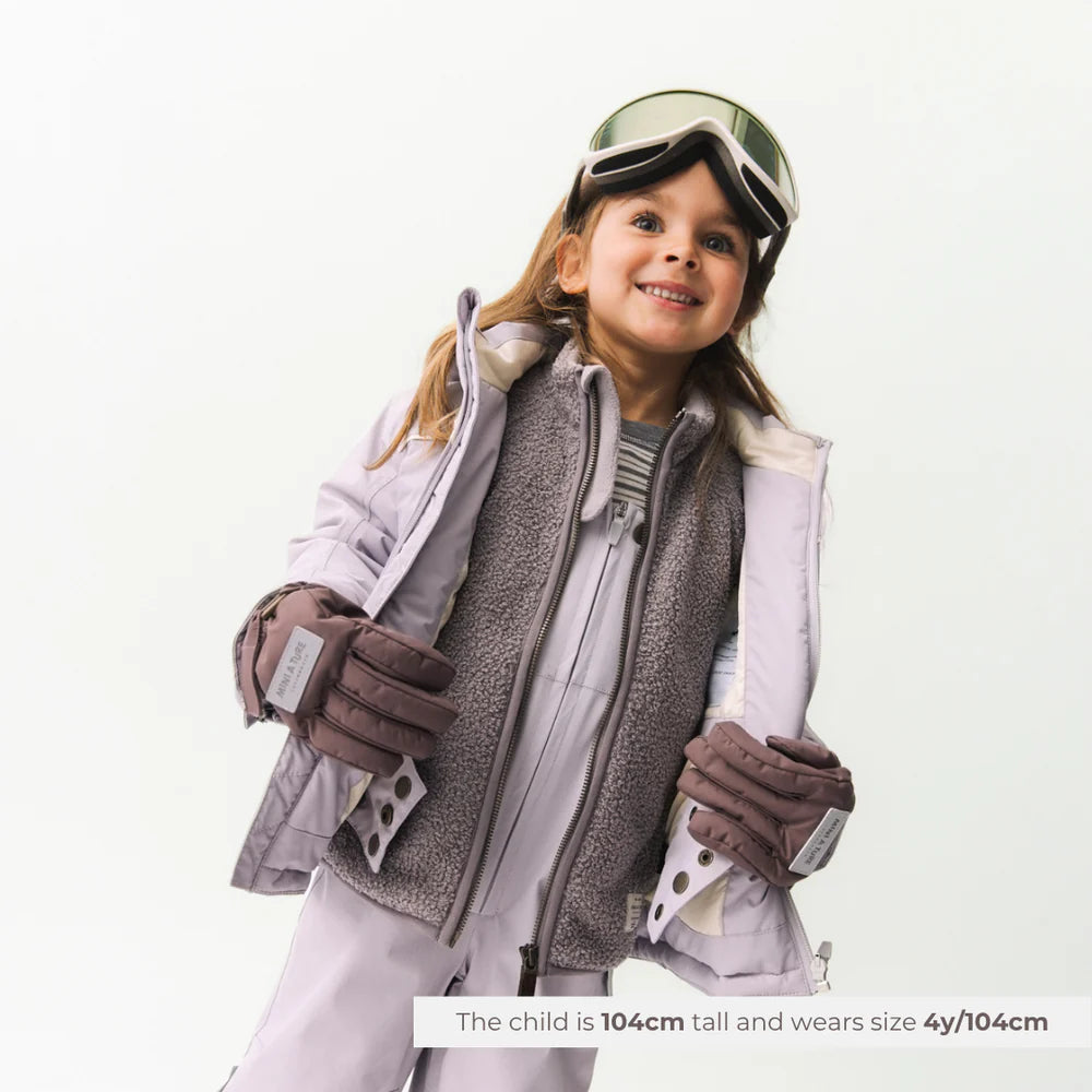 MINI A TURE Kids MATADAL Ski Tec Snow Pants - Purple Raindrops
