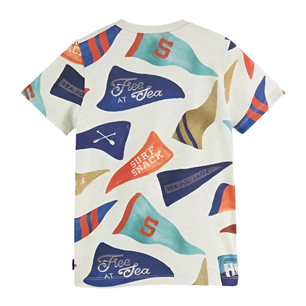 SCOTCH & SODA Kids Flag Print All Over T-shirt