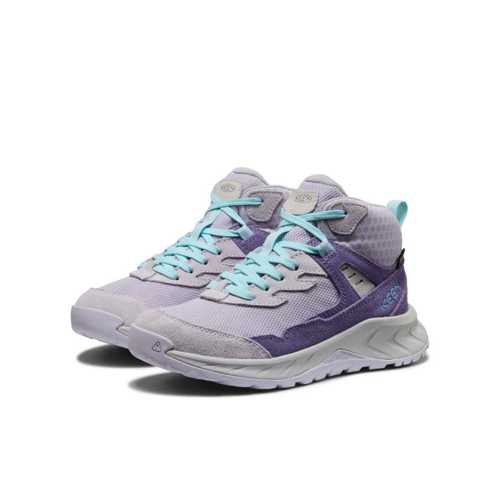 >KEEN Kids Hightrail Versatile Traction Waterproof Hiking Boot - PURPLE HAZE/THISTLE