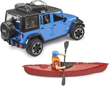 >Bruder 02529 Jeep Wrangler Rubicon Unlimited w Kajak / Figure