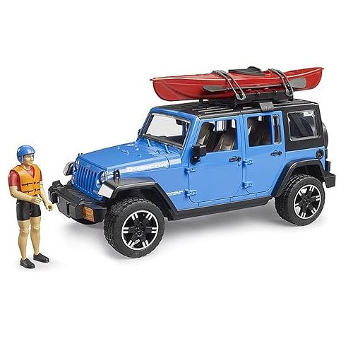 >Bruder 02529 Jeep Wrangler Rubicon Unlimited w Kajak / Figure