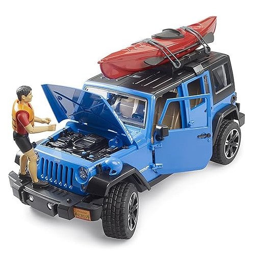 >Bruder 02529 Jeep Wrangler Rubicon Unlimited w Kajak / Figure