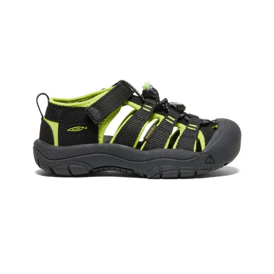 >KEEN Kids Newport H2 Quick-Dry Sandal - Black/Lime Green
