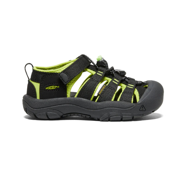 >KEEN Kids Newport H2 Quick-Dry Sandal - Black/Lime Green