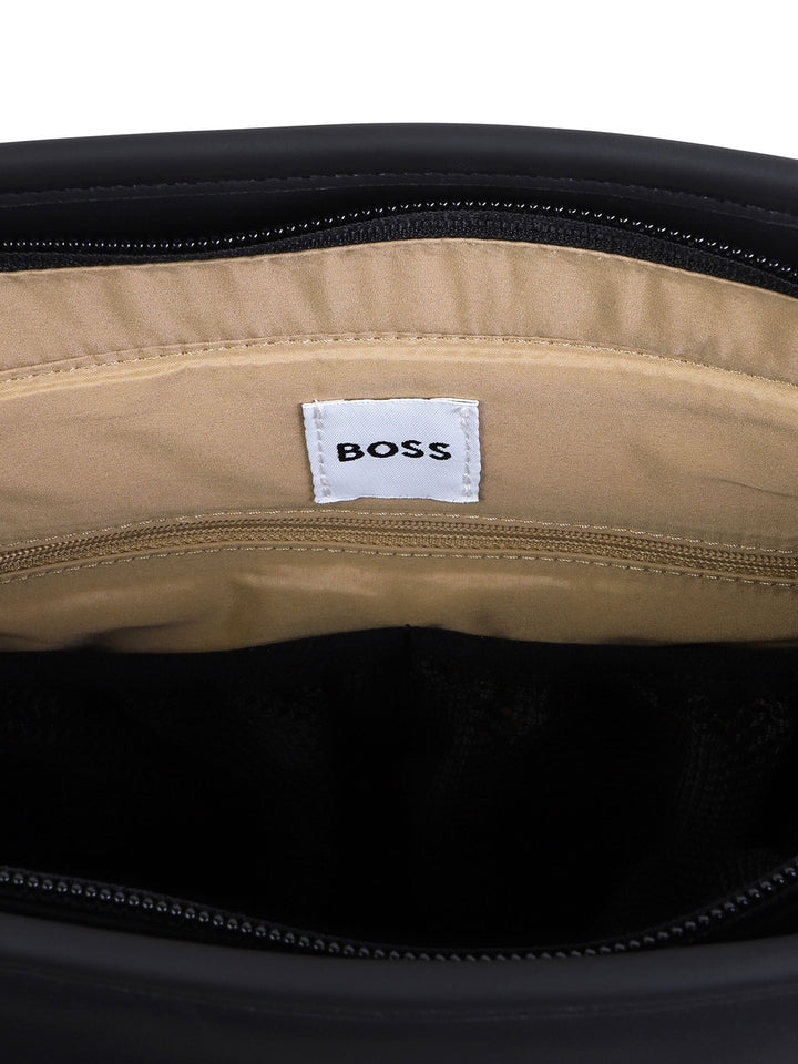 BOSS Logo-Appliqué Backpack - Black