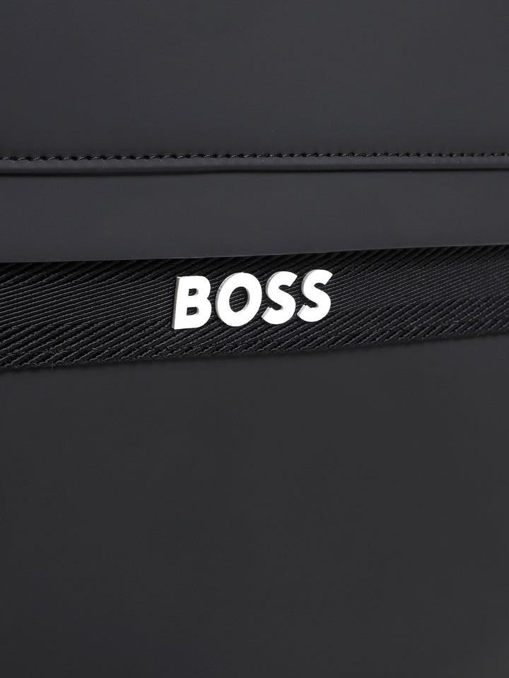 BOSS Logo-Appliqué Backpack - Black