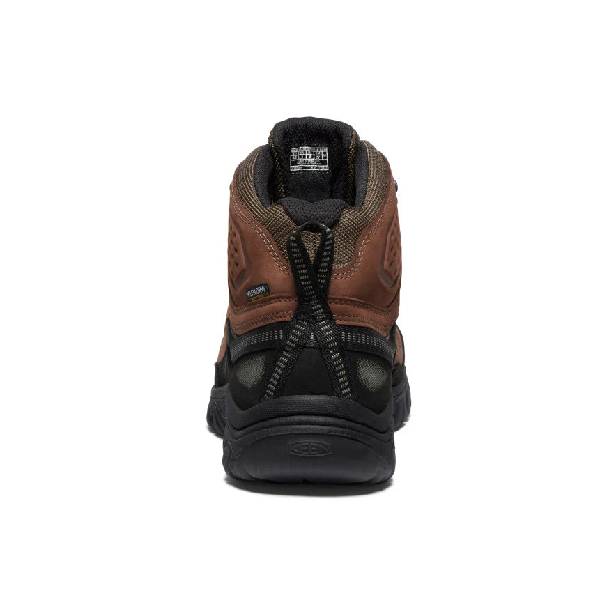 >KEEN Men's Targhee IV Wide Waterproof Hiking Boot - BISON/BLACK