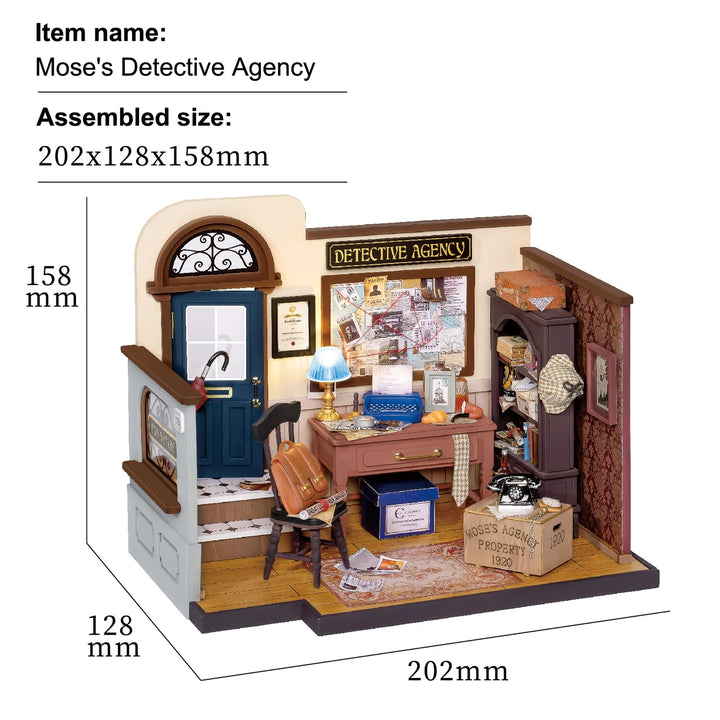 >Hands Craft DIY Miniature House Kit: Mose's Detective Agency