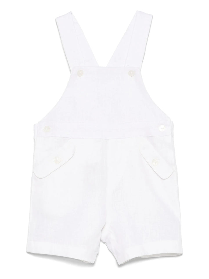 Tartine et Chocolat Baby Linen Dungarees - White