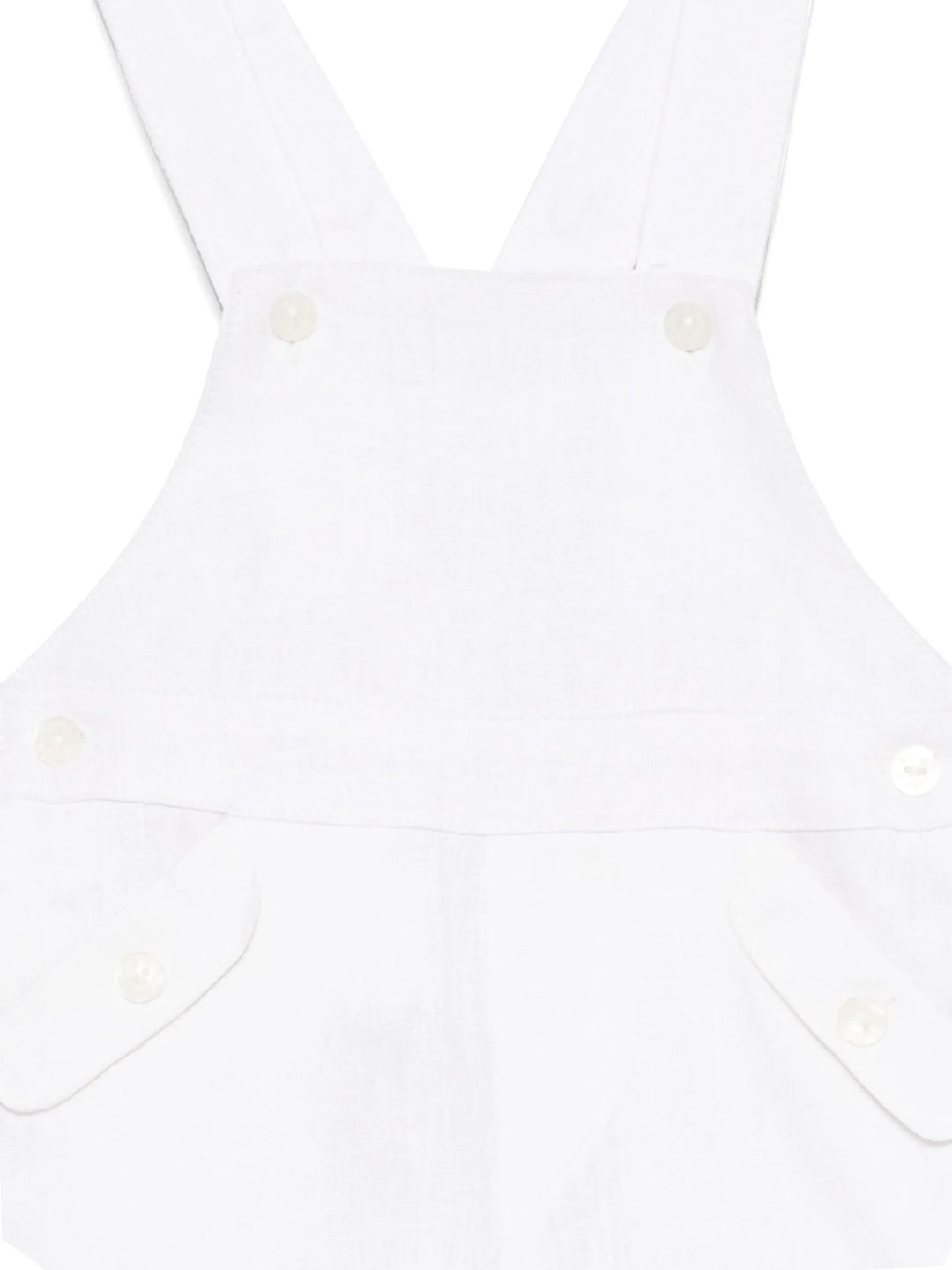 Tartine et Chocolat Baby Linen Dungarees - White