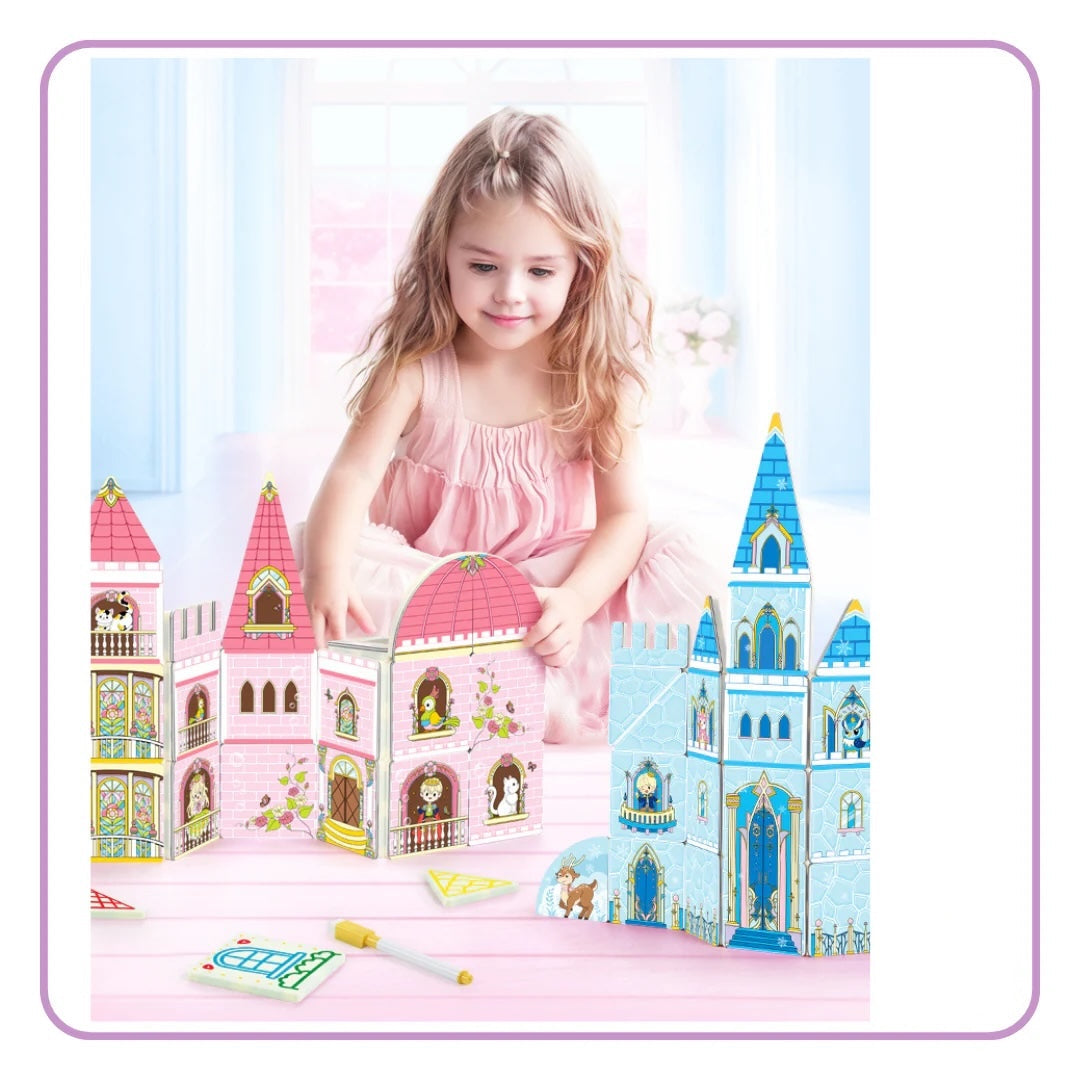 2in1 Magic Castle Magnetic Tiles (65pcs)