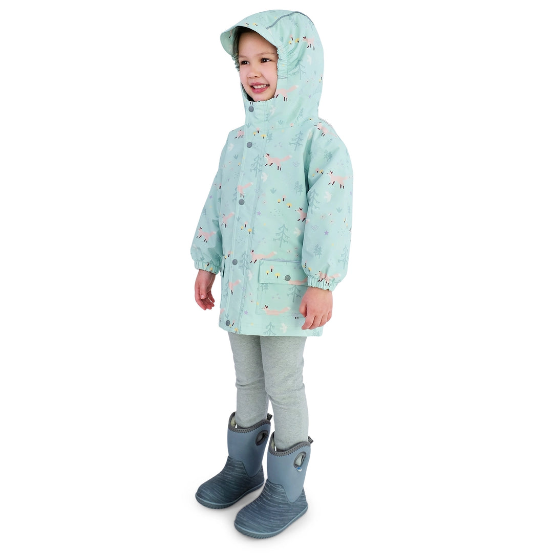 >Jan & Jul Kids Cozy-Dry Waterproof Jacket - Minty Forest