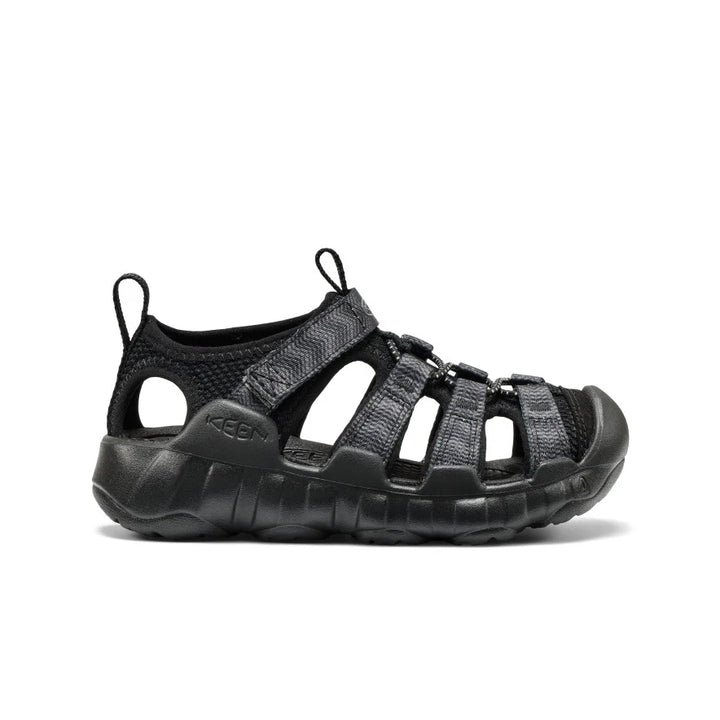 >KEEN Kids Hyperport H2 Extra Cushy Sandal - BLACK/STEEL GREY