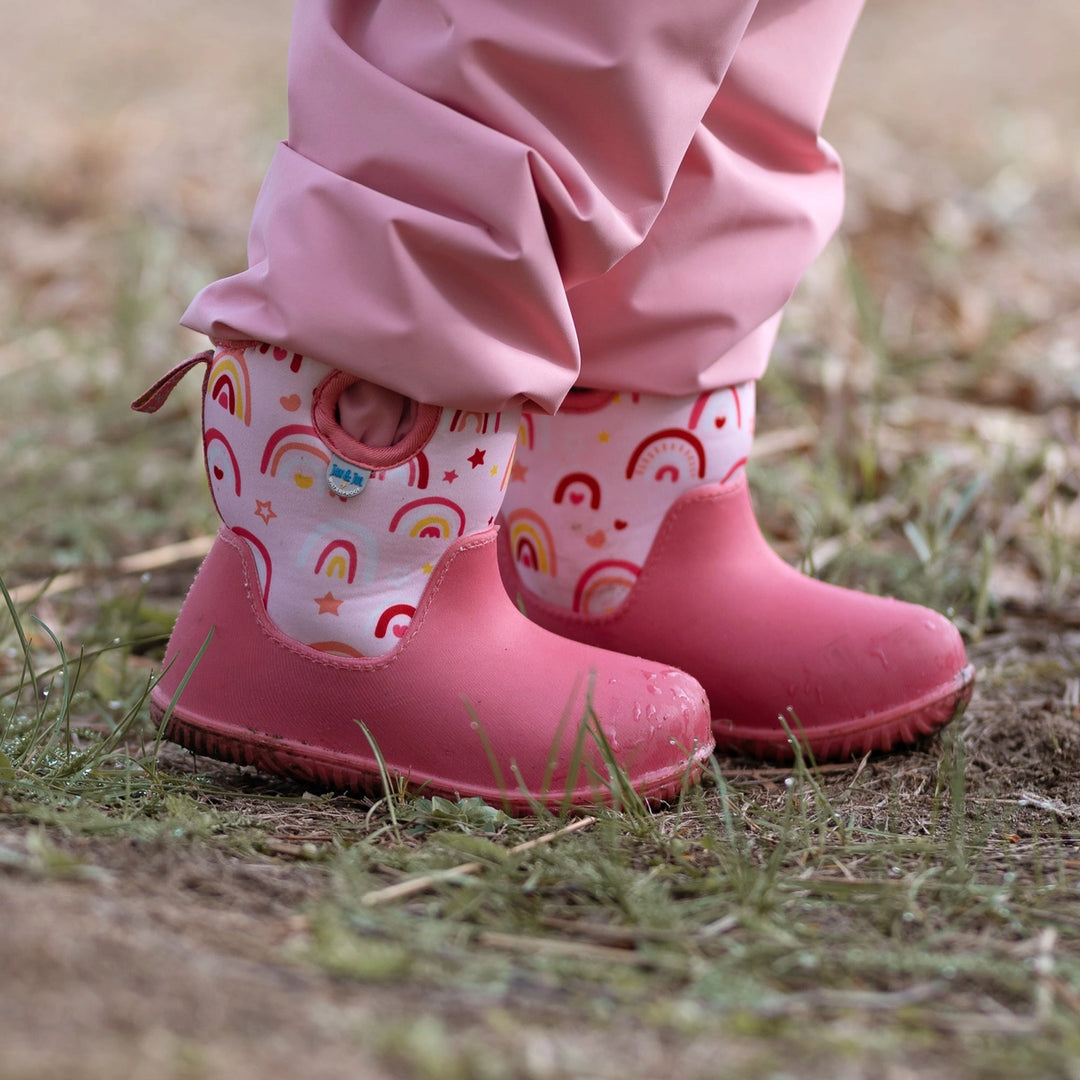 >Jan & Jul Kids Toasty-Dry Lite Winter Boots - Pink Rainbow