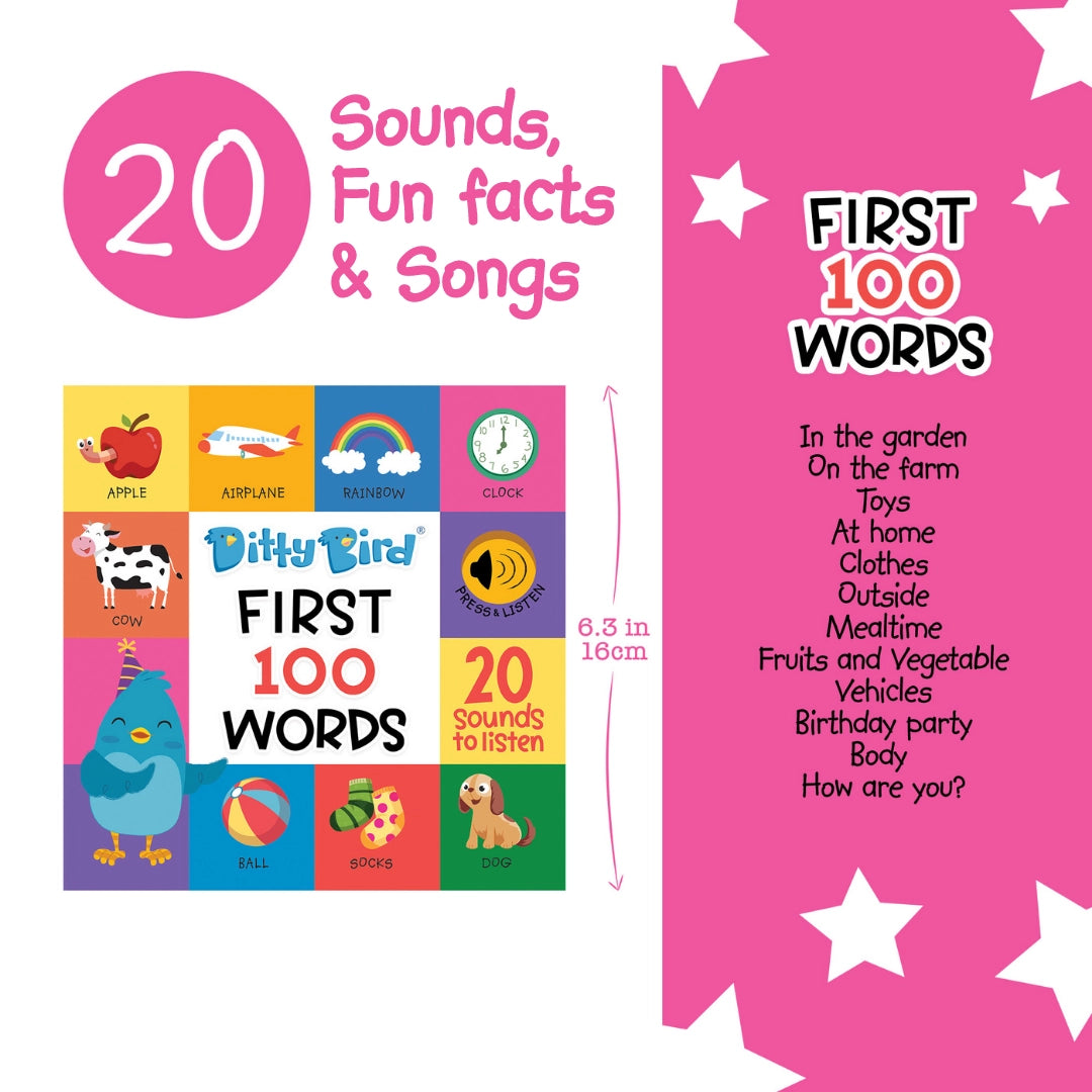 Ditty Bird Baby Sound Vocabulary Book: First 100 Words