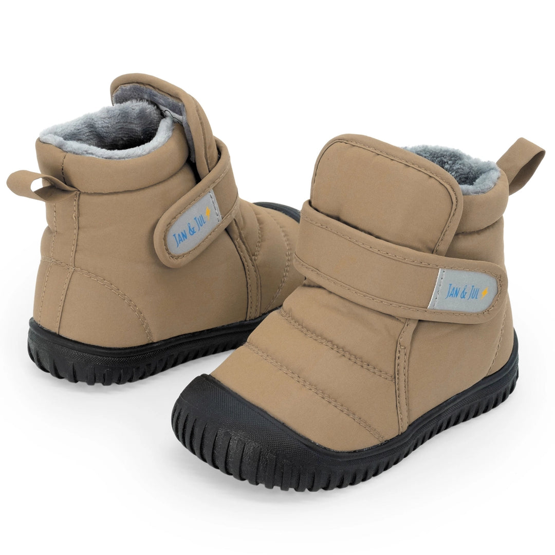 >Jan & Jul Kids Toasty-Dry Boots/Booties - Soft Brown