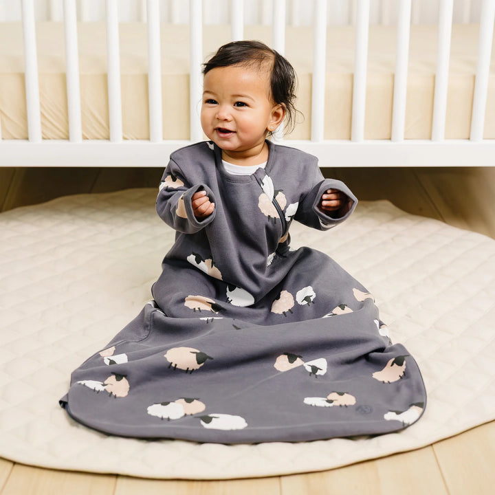 >Woolino Baby Merino Wool & Organic Cotton Slumber Sack Sleep Bag - Sheep Slate