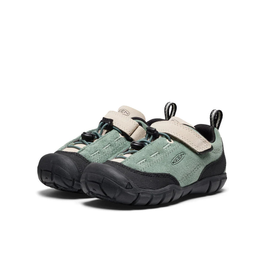 >KEEN Kids Jasper II Play-Anywhere Comfort Leather Sneaker - LILY PAD/BIRCH