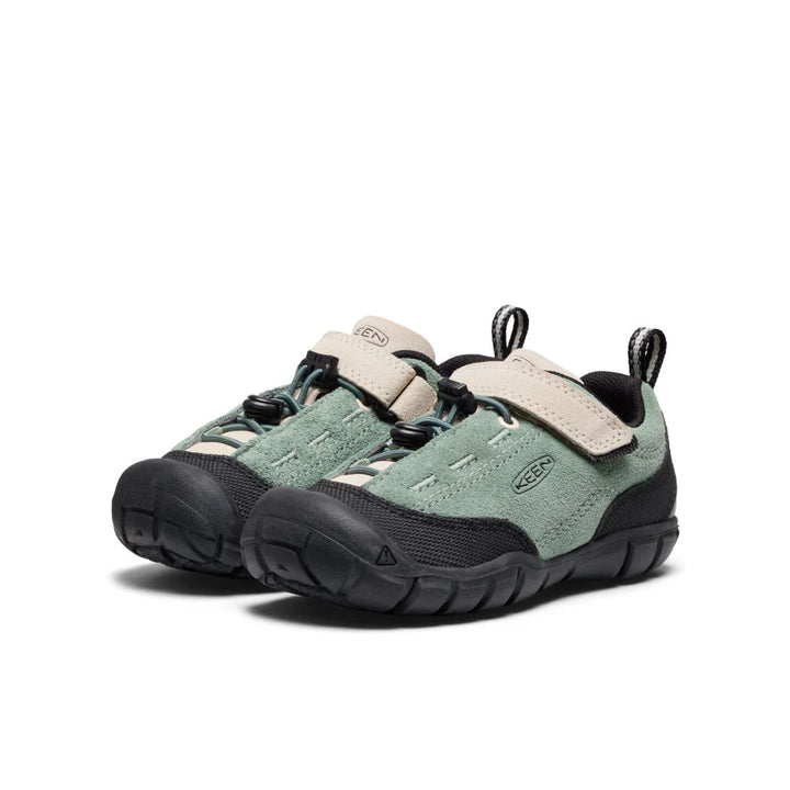 >KEEN Kids Jasper II Play-Anywhere Comfort Leather Sneaker - LILY PAD/BIRCH