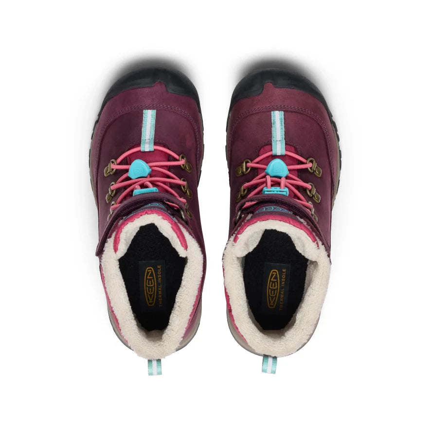 >KEEN Kids Kanibou Waterproof Winter Boot - FIG/PINK LEMONADE