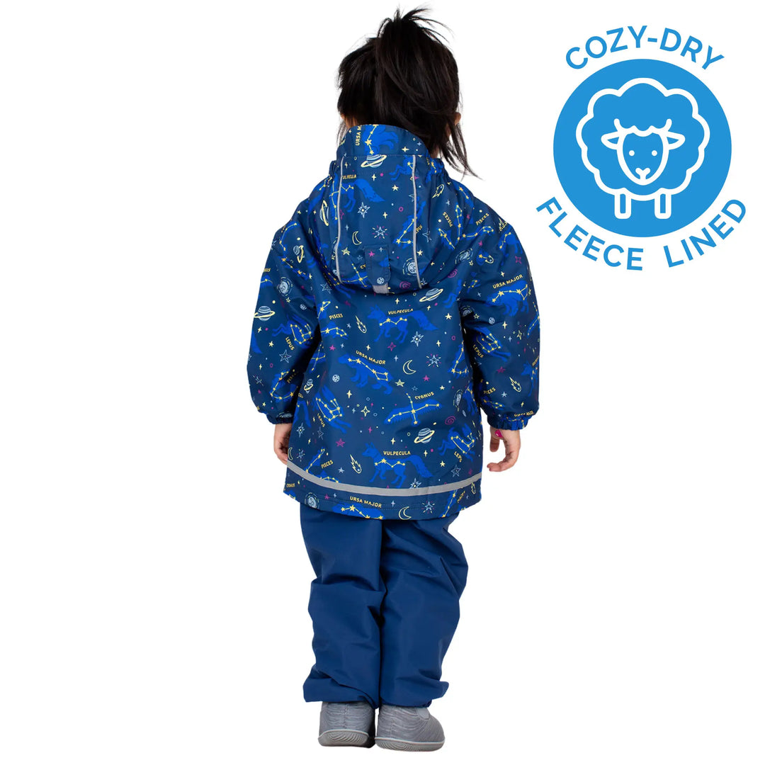Jan & Jul Kids Cozy-Dry Waterproof Jacket - Constellations