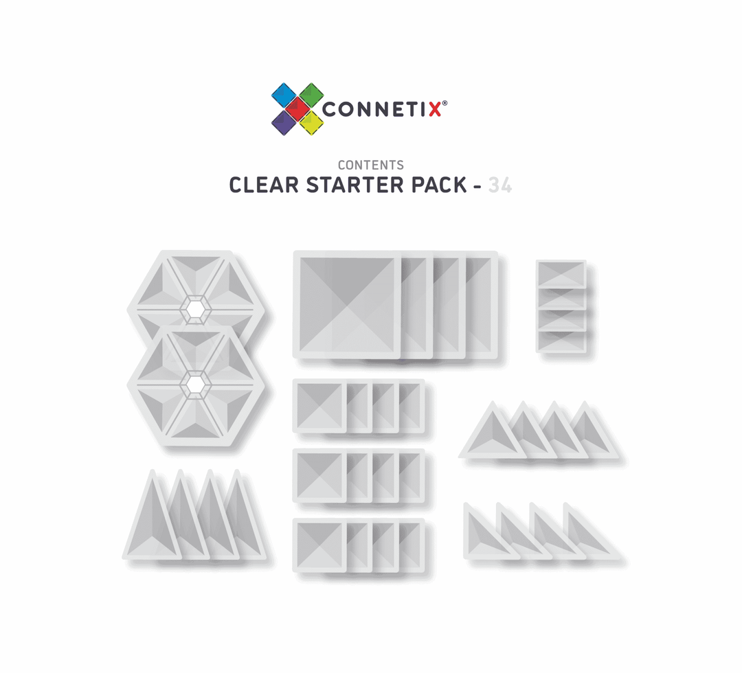 CONNETIX Clear Range - 34 pc Clear Pack