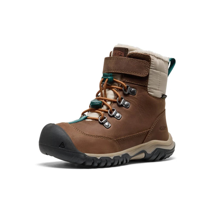 >KEEN Kids Kanibou Waterproof Winter Boot - DARK EARTH/ROASTED PECAN