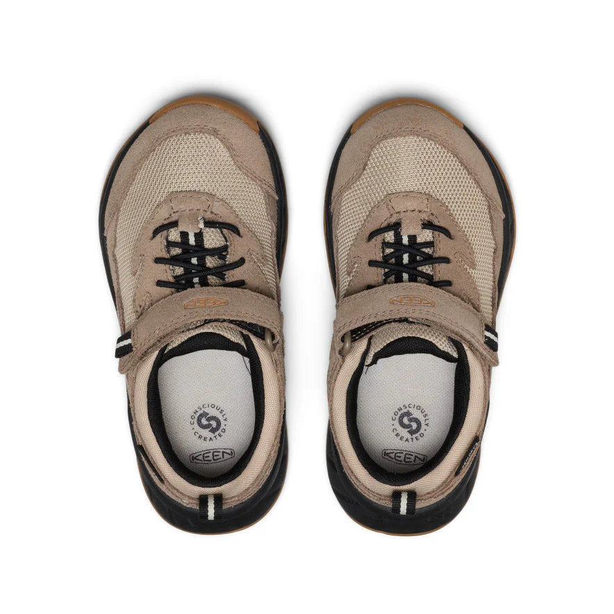 >KEEN Kids Hightrail Waterproof Hiking Shoe - BRINDLE/OAK BUFF
