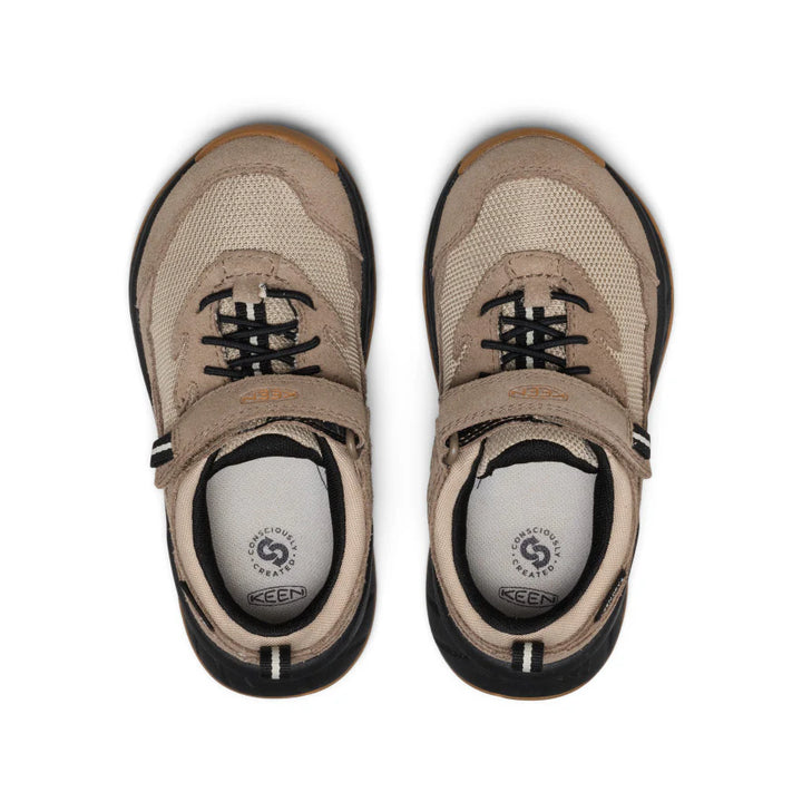 >KEEN Kids Hightrail Waterproof Hiking Shoe - BRINDLE/OAK BUFF