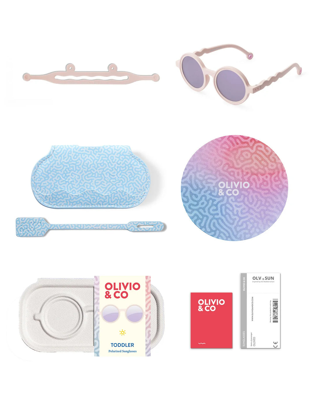 Olivio &amp; Co Kids Toddler Polarized Sunglasses - Coral Blush