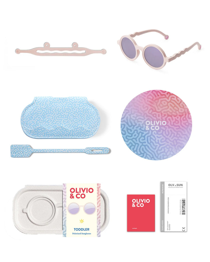 Olivio &amp; Co Kids Toddler Polarized Sunglasses - Coral Blush