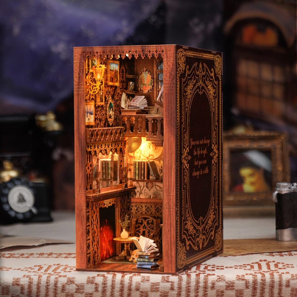 >Hands Craft DIY Book Nook Kit: Eternal Bookstore with Dust Cover