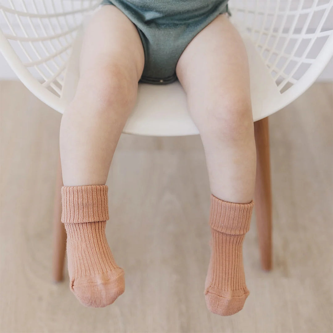 >Woolino Baby and Toddler Wool Socks - Cork