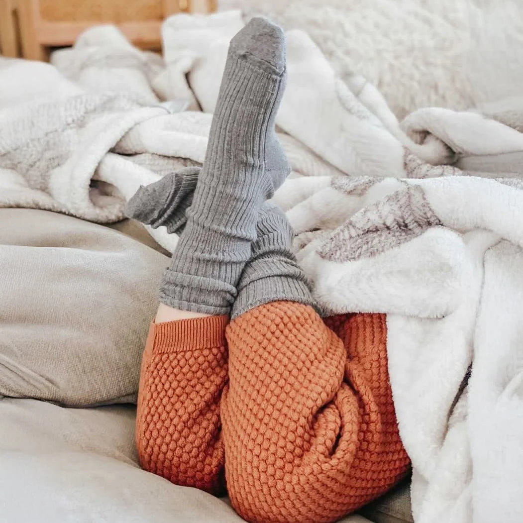 >Woolino Baby and Toddler Wool Socks - Light &amp; Dark Slate