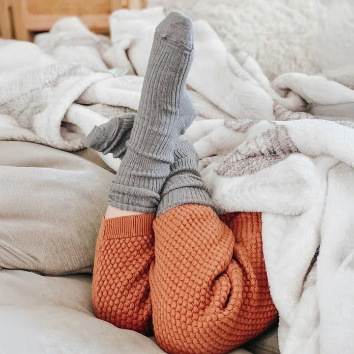 >Woolino Baby and Toddler Wool Socks - Light &amp; Dark Slate