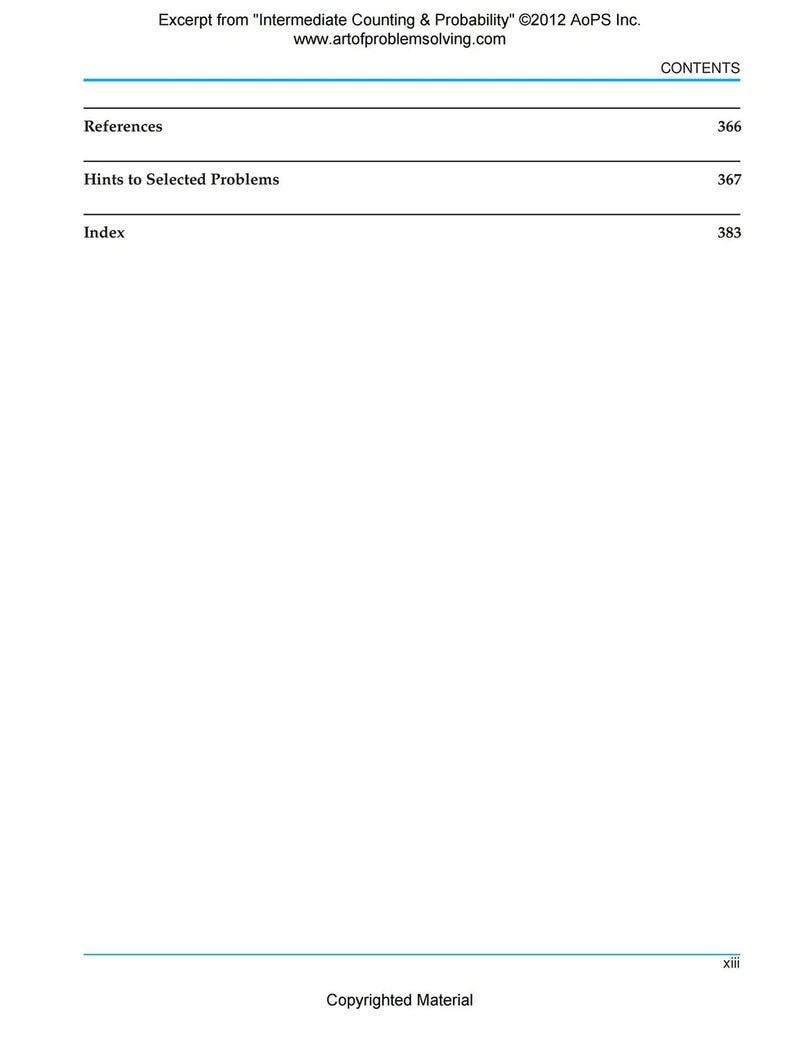 AoPS - Intermediate Counting & Probability (Text + Solutions) - Ages 14+