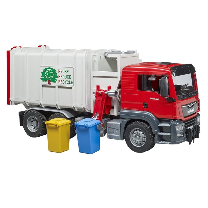 >Bruder 03761 MAN TGS Side Loading Garbage 21.3 x 7.5 x 10.1 inch