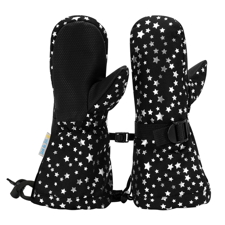 >Jan & Jul Kids Toasty-Dry Waterproof Snow Mitten - Black Star