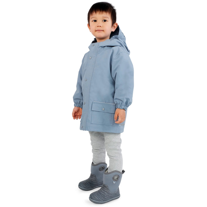 >Jan & Jul Kids Cozy-Dry Waterproof Jacket - Dusty Blue