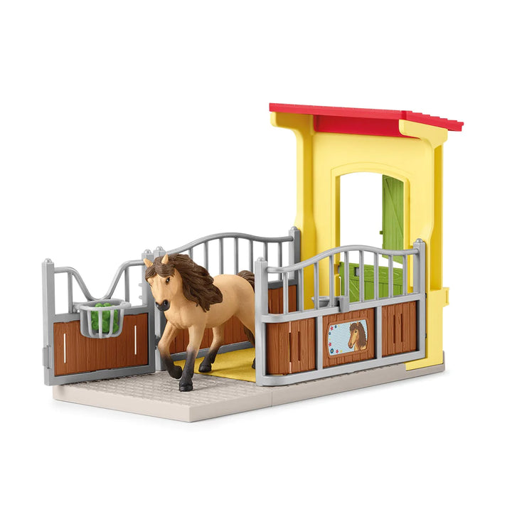 >Schleich FARM WORLD - Pony Box with Iceland Pony Stallion